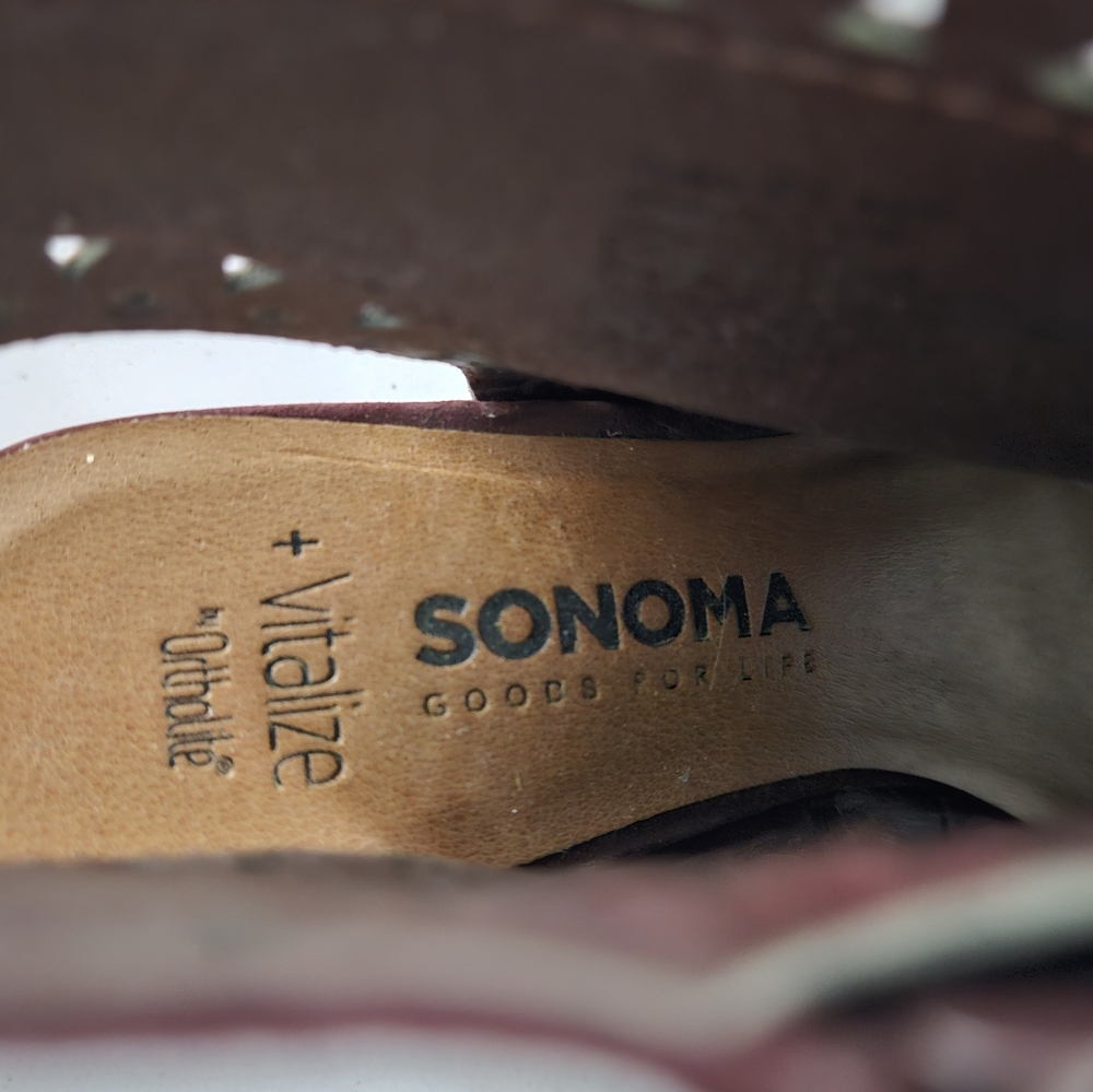 Women's Sonoma Burgundy Suede Ankle Boots Size 8.5 - Picture 8 of 14
